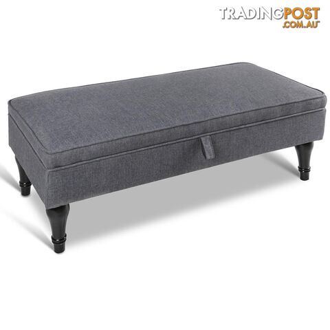 Linen Fabric Storage Ottoman _ÑÐ Grey