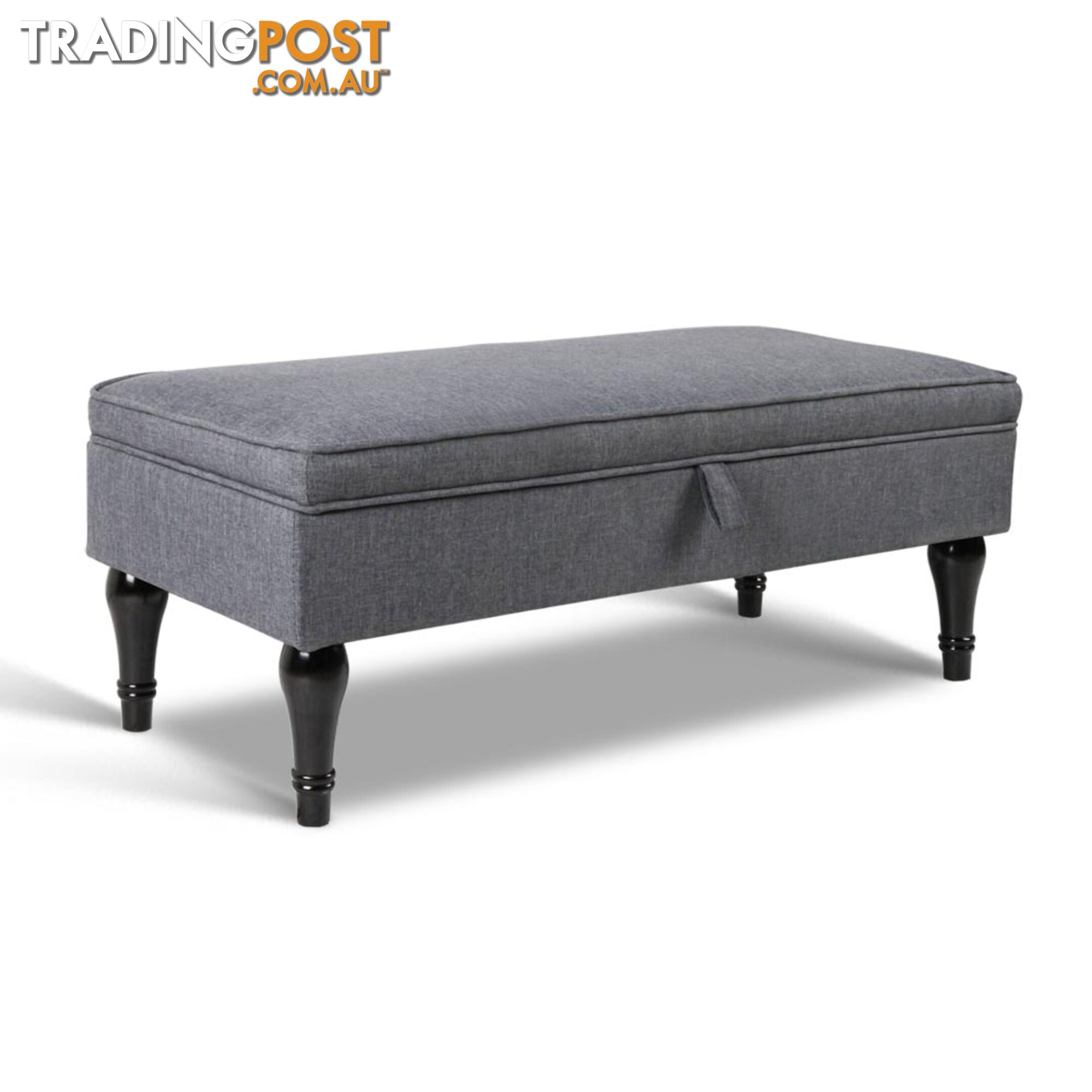 Linen Fabric Storage Ottoman _ÑÐ Grey