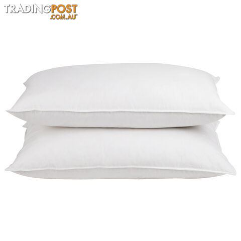 2 Pcs Duck Feathers Down Pillow w/ Bag - photo 3 of 9