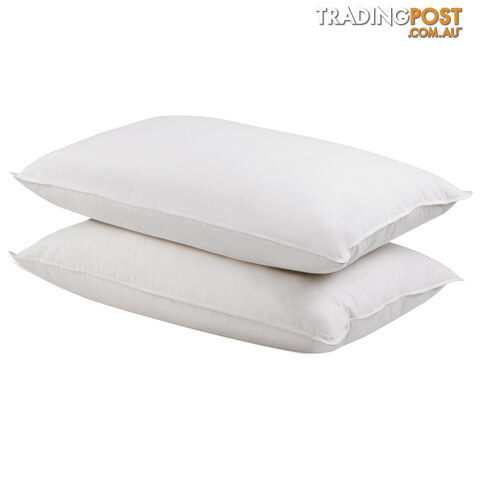 2 Pcs Duck Feathers Down Pillow w/ Bag - photo 4 of 9