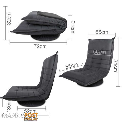 Single Size Lounge Chair - Charcoal