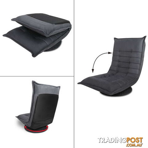 Single Size Lounge Chair - Charcoal