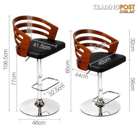 Wooden Bar PU Leather Stool - photo 2 of 11
