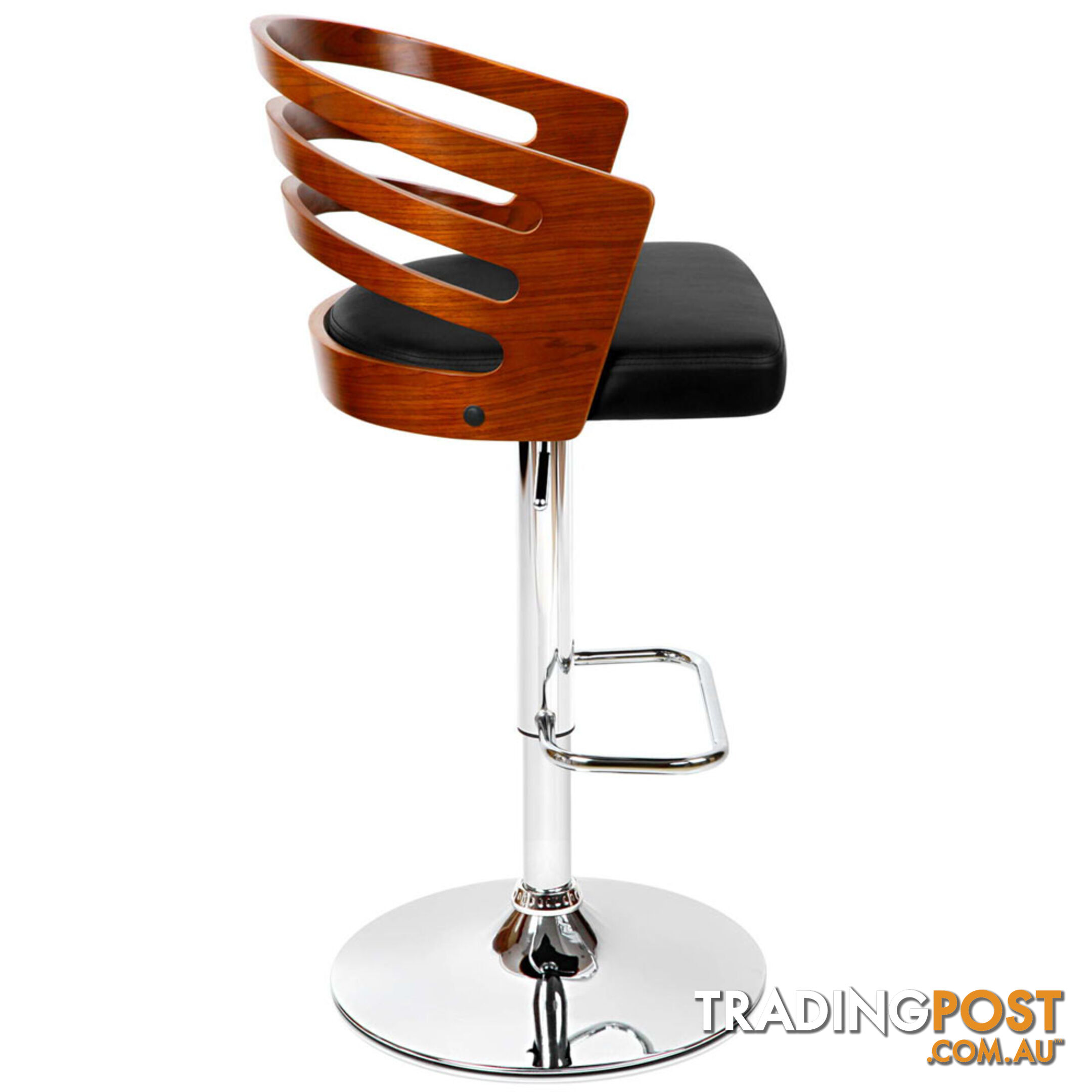 Wooden Bar PU Leather Stool