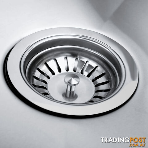 Stainless Steel Kitchen/Laundry Sink w/ Strainer Waste 870x450mm