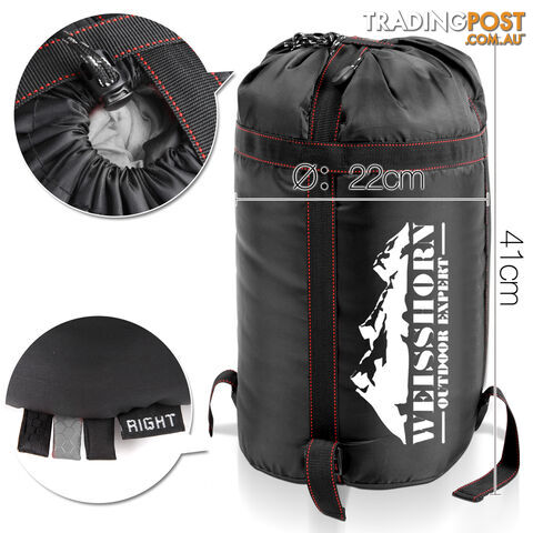 Camping Envelope Sleeping Bag Single Grey black - photo 3 of 12