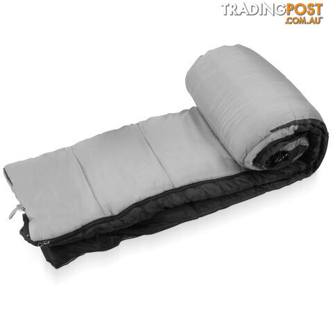 Camping Envelope Sleeping Bag Single Grey black - photo 5 of 12