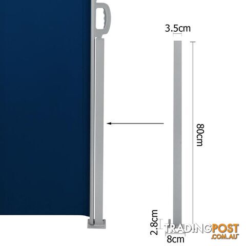 Retractable Side Awning - Blue