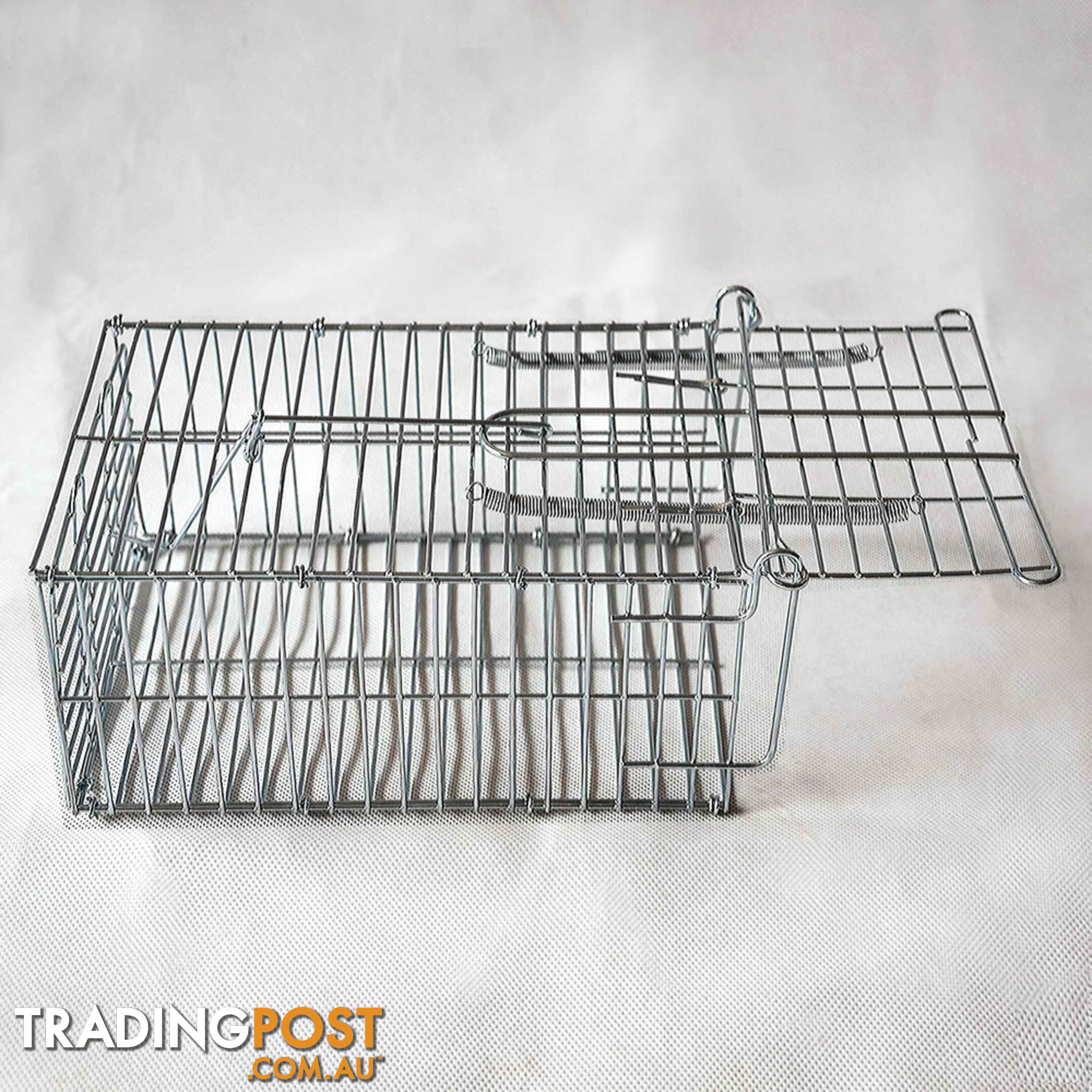 Set of 2 Humane Animal Trap Cage 23 x 15 x 10cm Silver