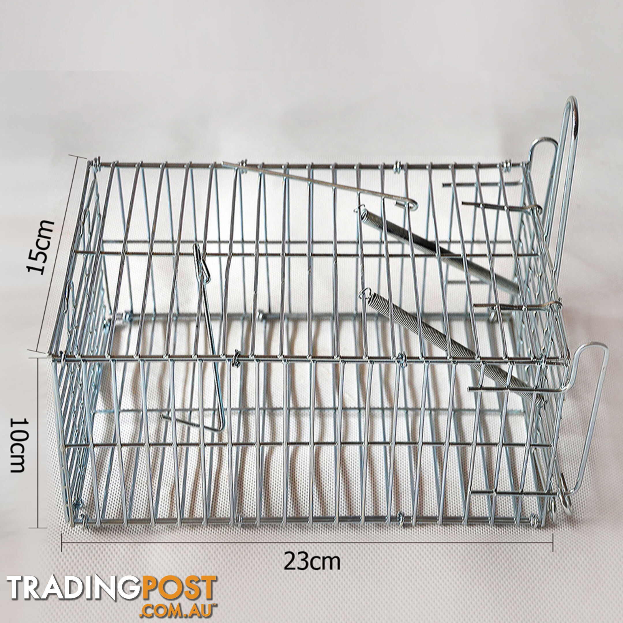 Set of 2 Humane Animal Trap Cage 23 x 15 x 10cm Silver