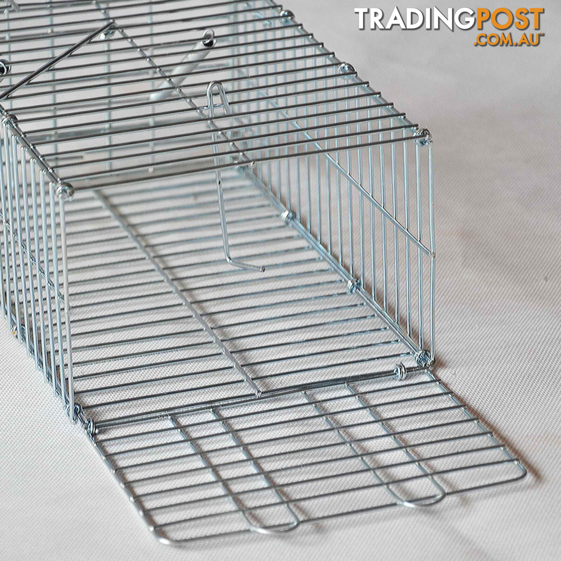 Set of 2 Humane Animal Trap Cage 23 x 15 x 10cm Silver