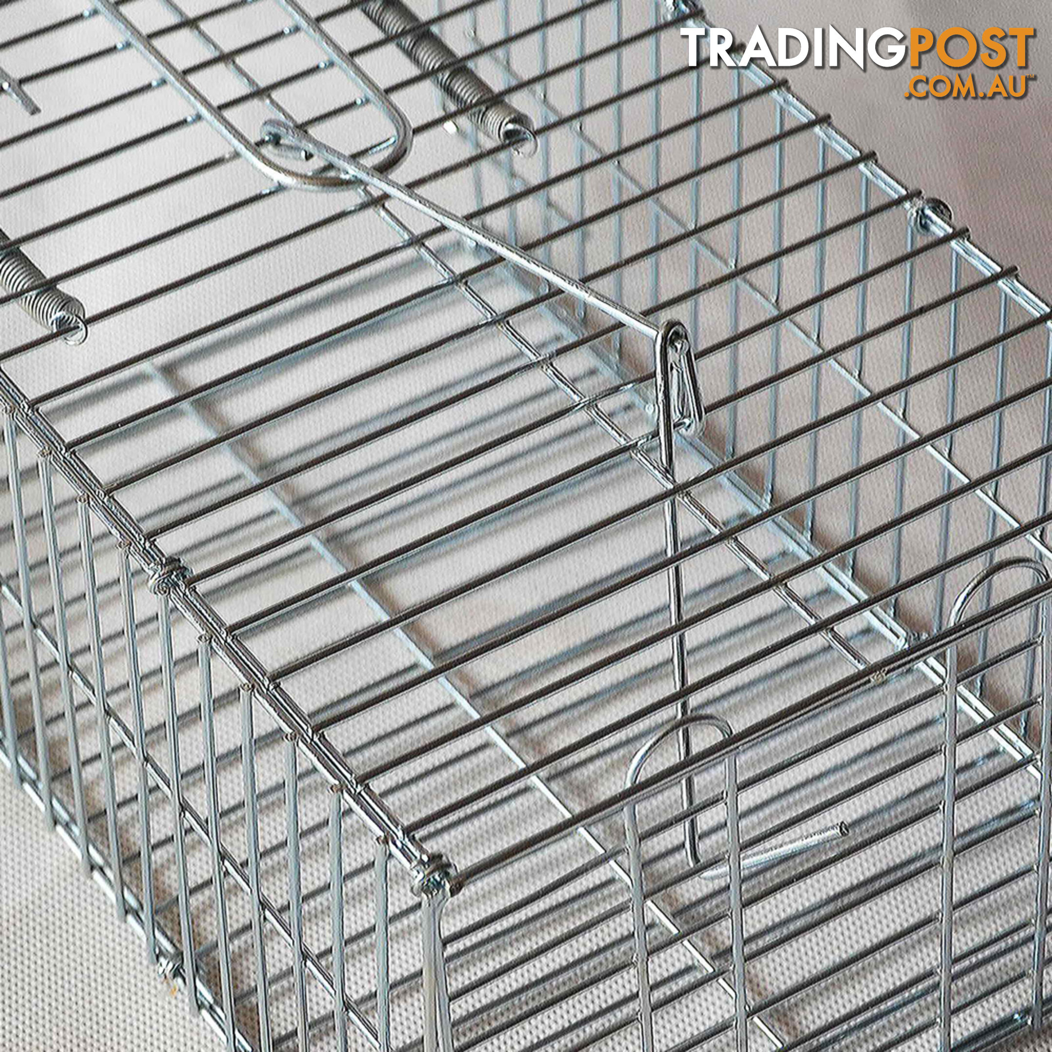 Set of 2 Humane Animal Trap Cage 23 x 15 x 10cm Silver