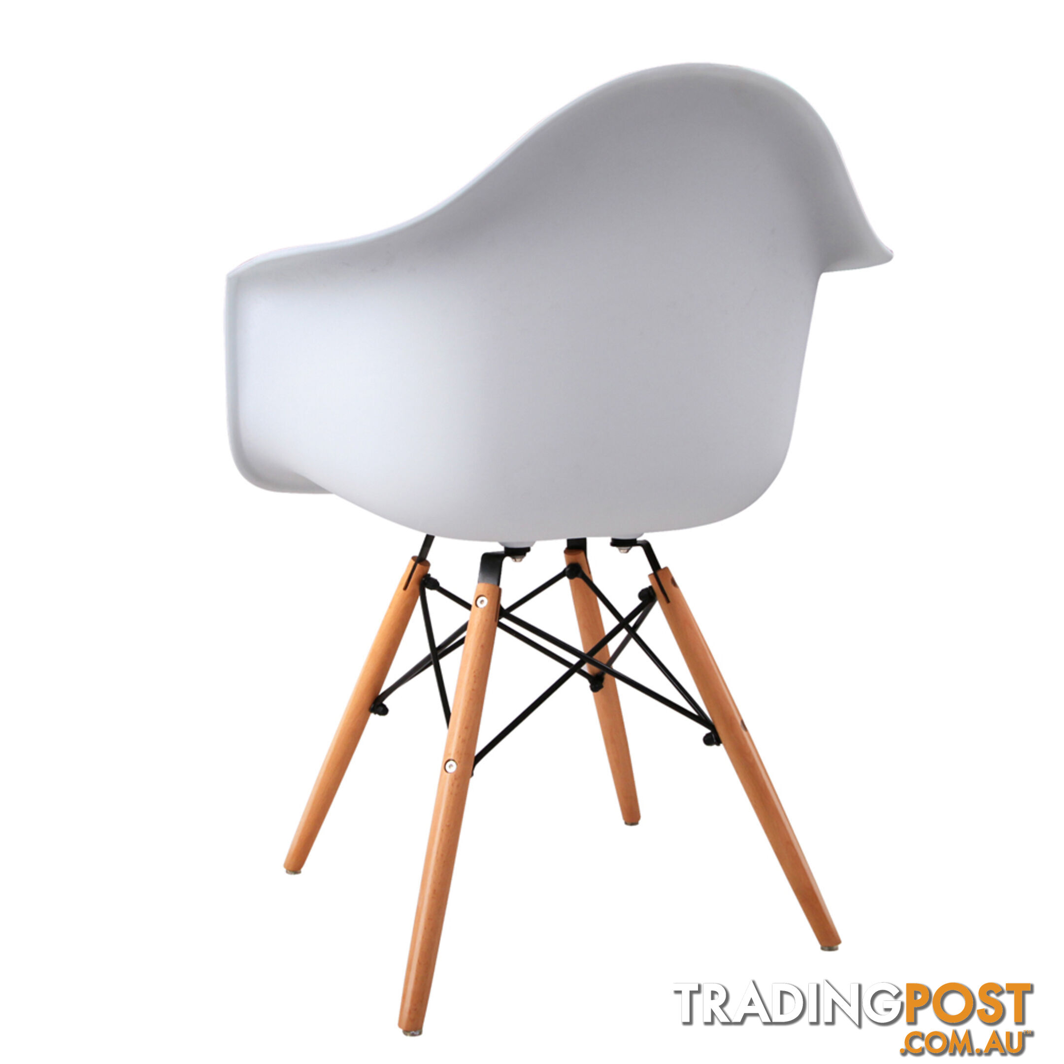 Set of 2 Replica Eames Cafe Chairs Beech White