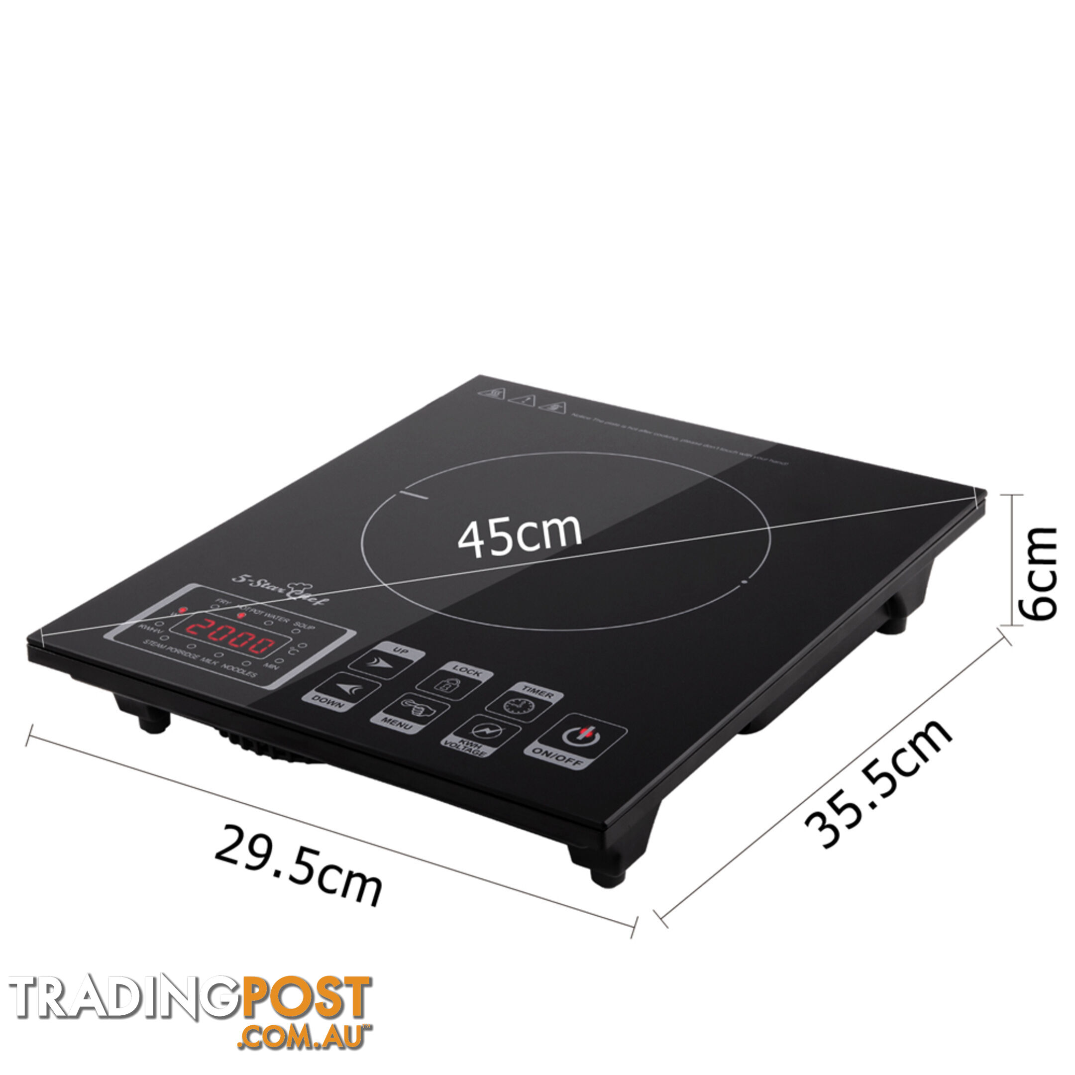 5 Star Chef Induction Cooktop w/ Digital Display Hotplate