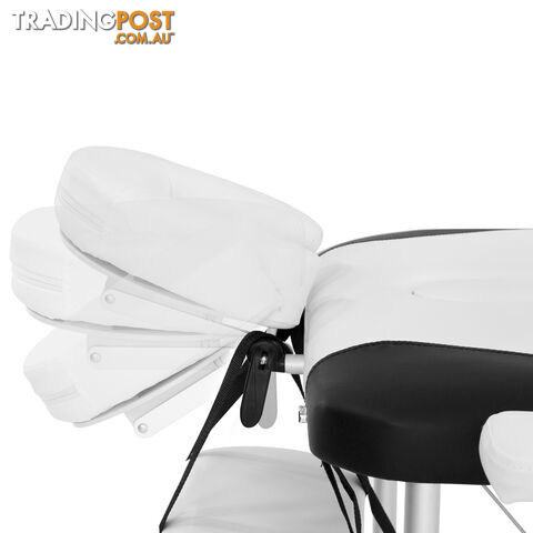 Portable Aluminium 3 Fold Massage Table Chair Bed Black White 75cm