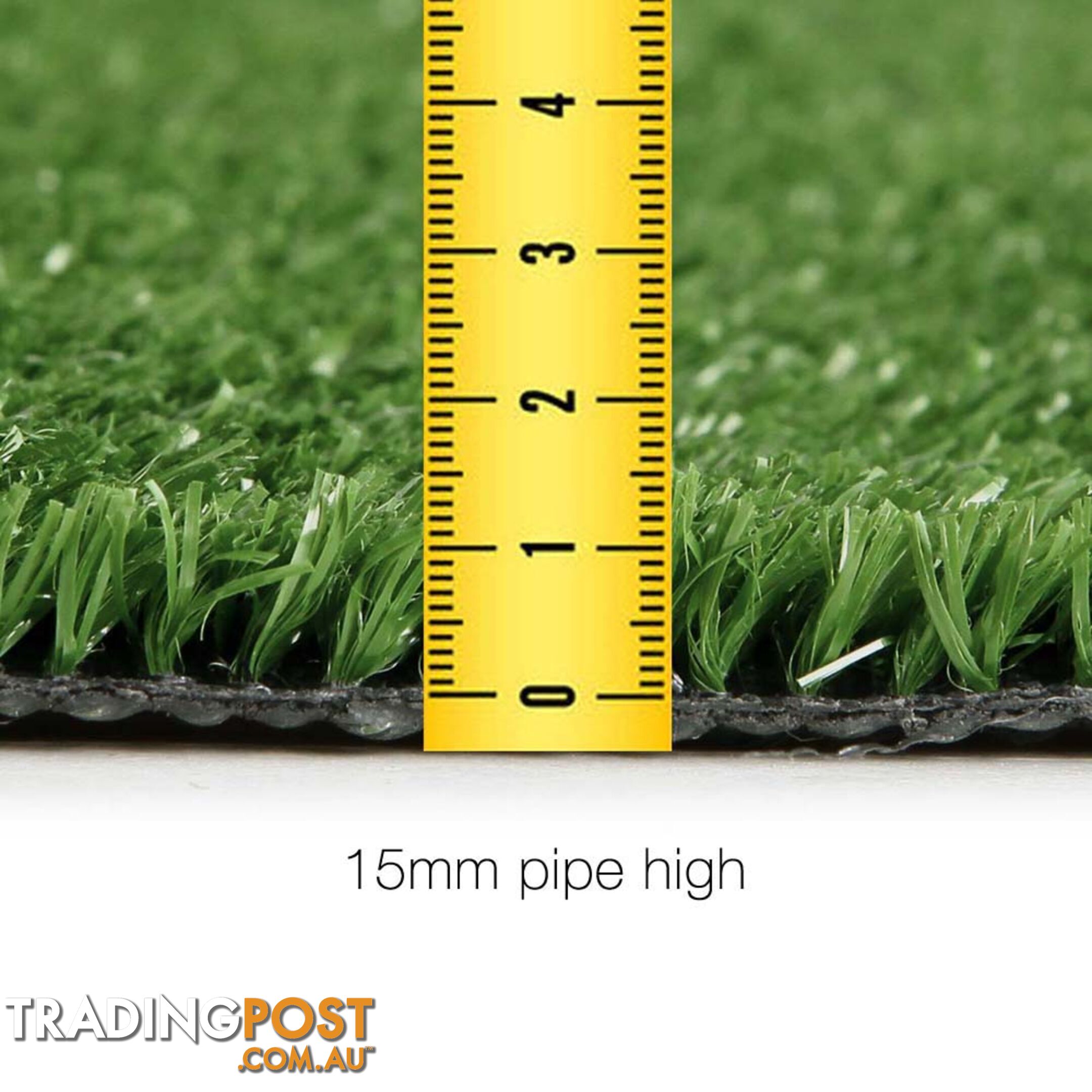 Artificial Grass 10 SQM Polypropylene Lawn Flooring 15mm Olive