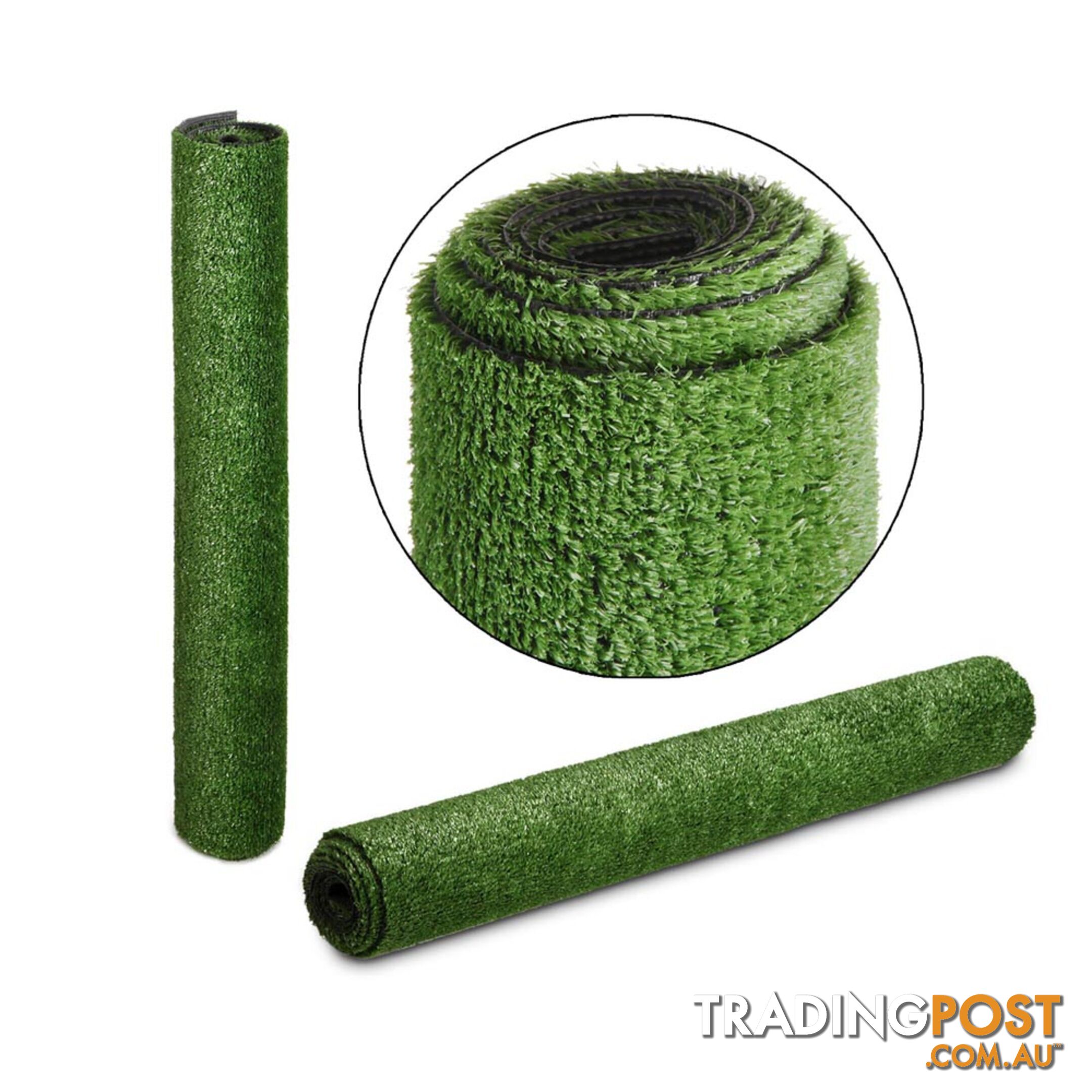 Artificial Grass 10 SQM Polypropylene Lawn Flooring 15mm Olive