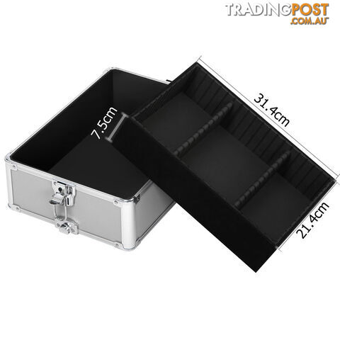 7 in 1 Portable Beauty Make up Cosmetic Trolley Case Silver - photo 4 of 8
