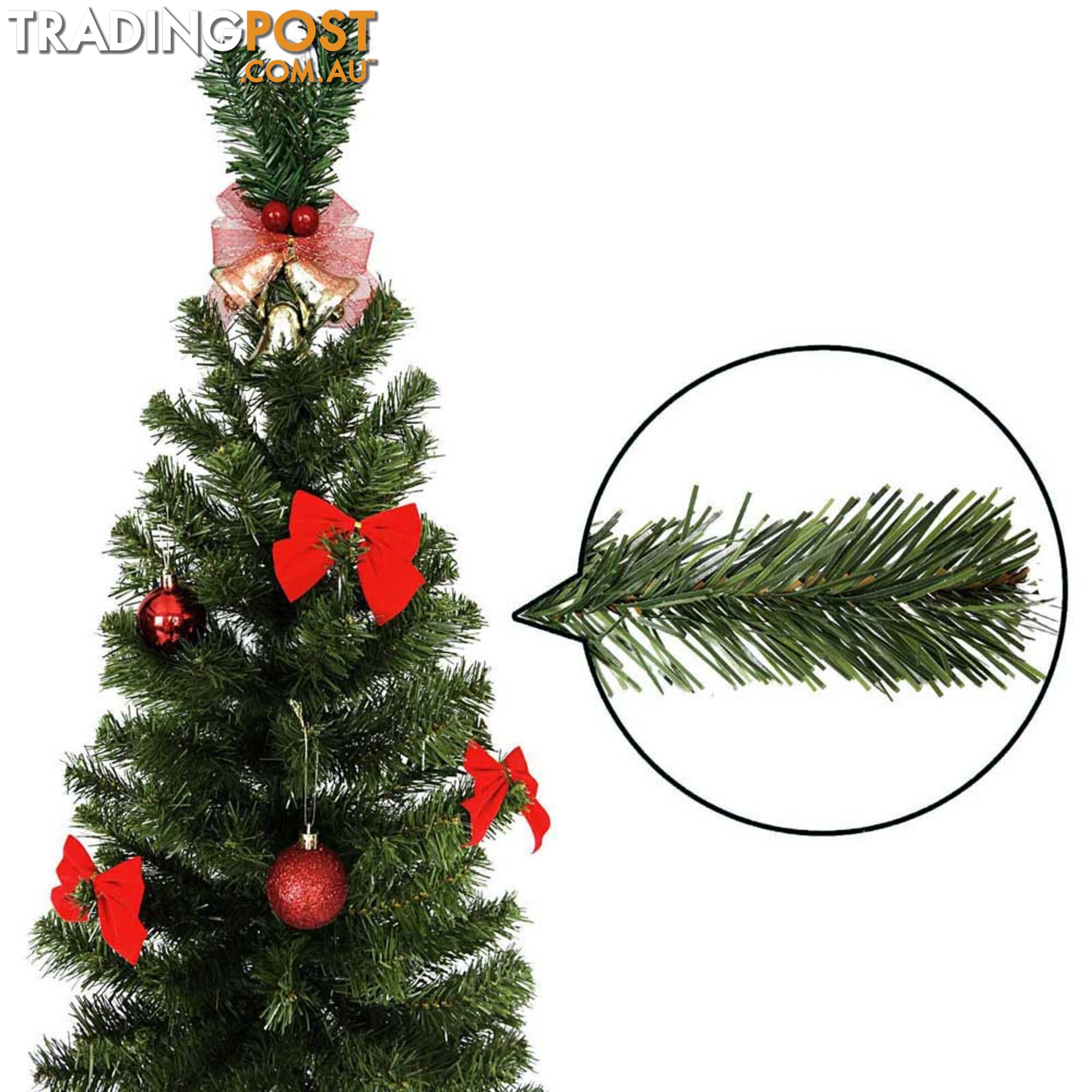 1.8M Christmas Tree with Ornaments - Green