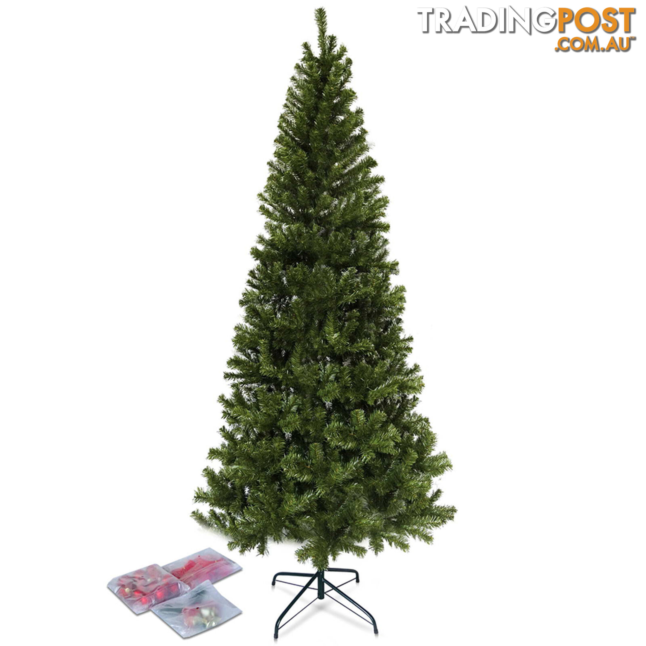 1.8M Christmas Tree with Ornaments - Green