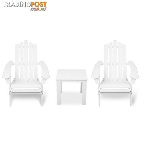 Adirondack Chairs & Side Table  3 Piece Set