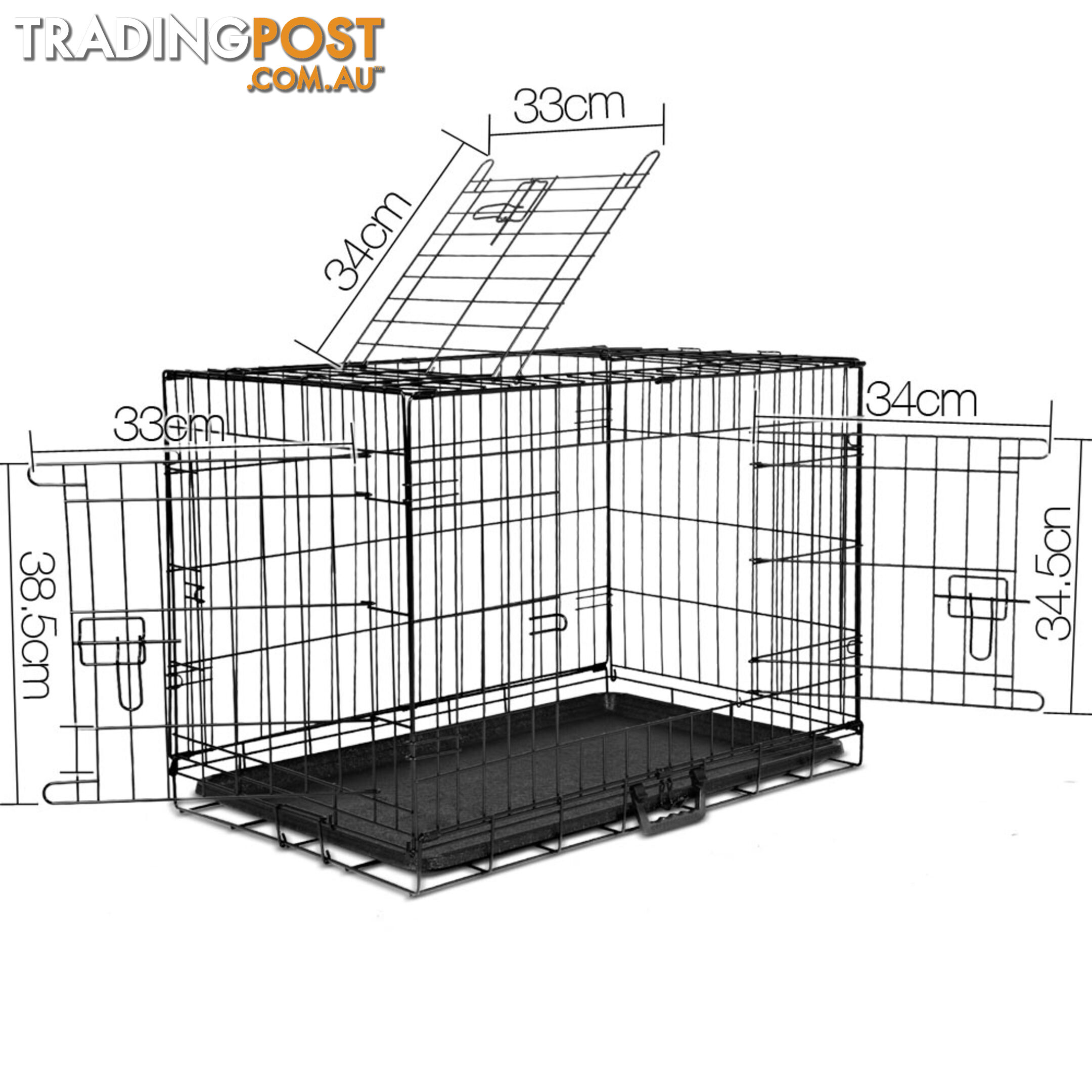Metal Collapsible Dog Cage 30IN
