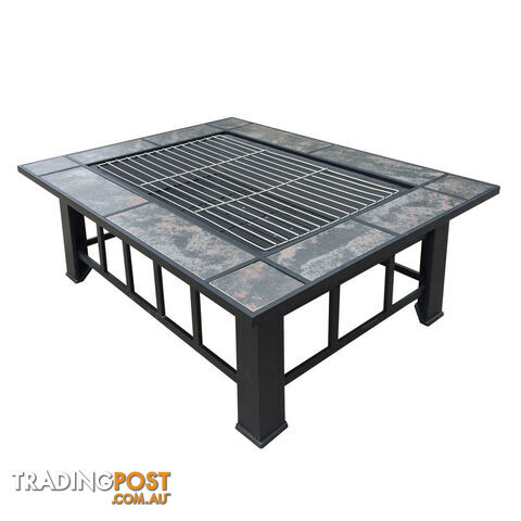Outdoor Fire Pit BBQ Table Grill Fireplace