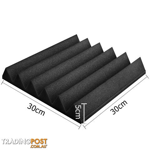 6 Teeth Wedge 30 x 30cm Acoustic Foam Panels x 40