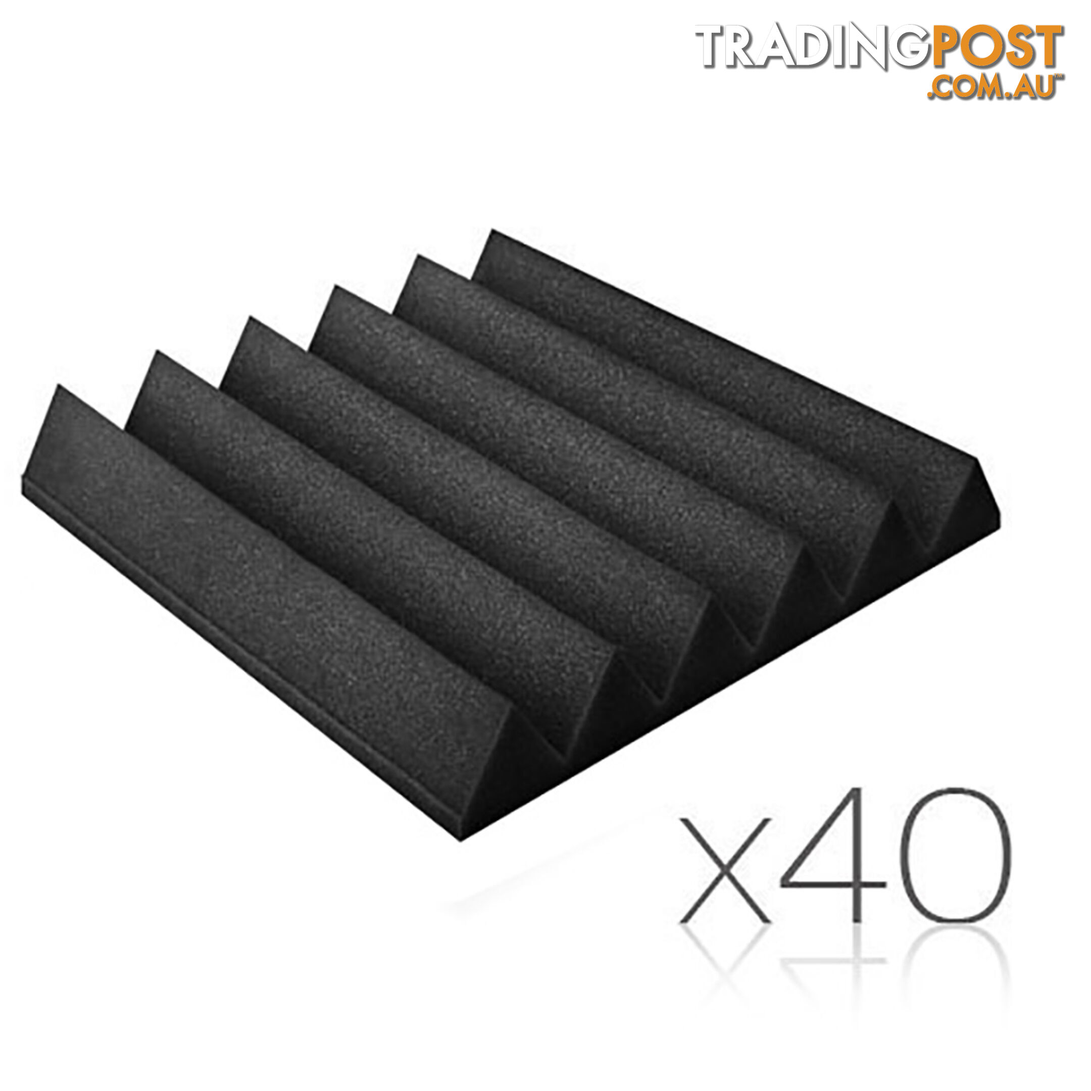 6 Teeth Wedge 30 x 30cm Acoustic Foam Panels x 40