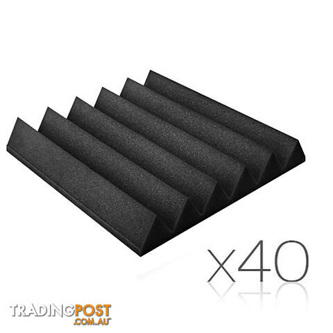 6 Teeth Wedge 30 x 30cm Acoustic Foam Panels x 40
