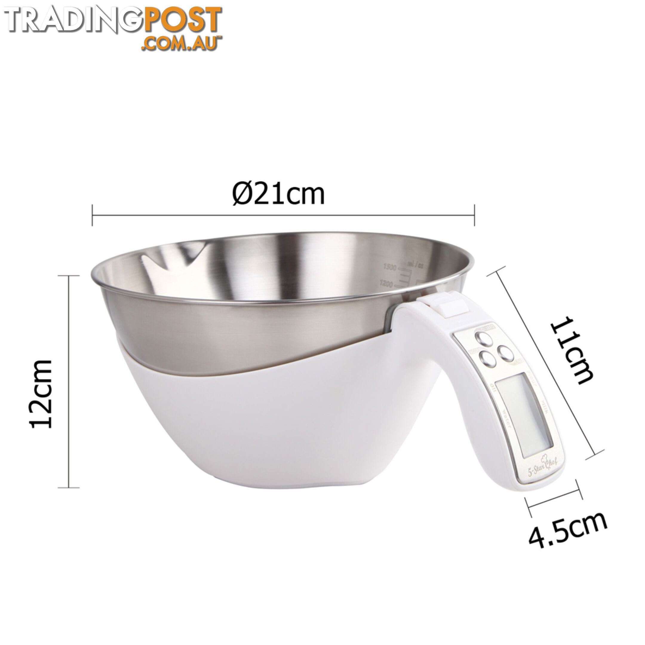 LCD Display Electronic Kitchen Scale Food Measuring Bowl