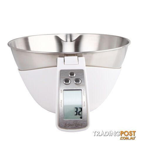 LCD Display Electronic Kitchen Scale Food Measuring Bowl