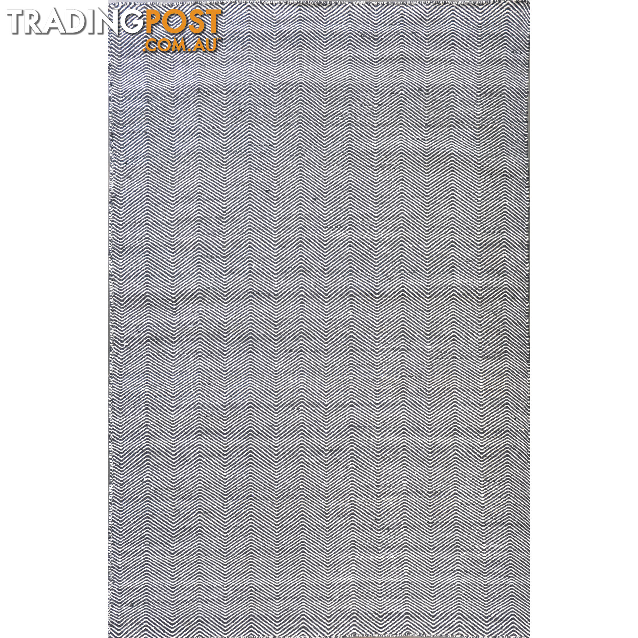 Wave durry Rug Black & White 160x230cm