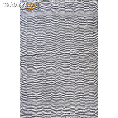 Wave durry Rug Black & White 160x230cm