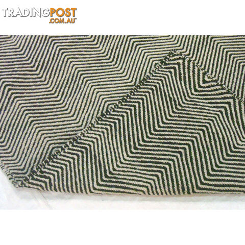 Wave durry Rug Black & White 160x230cm