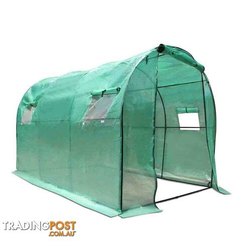 Greenhouse with Green PE Cover - 3M x 2M