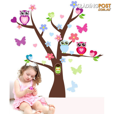 Tree and Owl Wall Stickers - Totally Movable