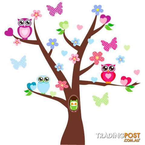 Tree and Owl Wall Stickers - Totally Movable