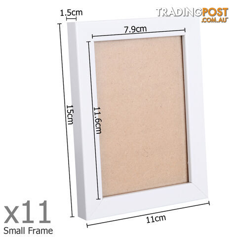 17 pcs Photo Frames Set Wall White