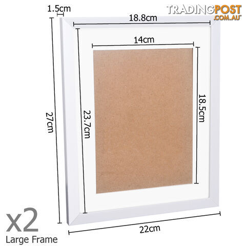 17 pcs Photo Frames Set Wall White