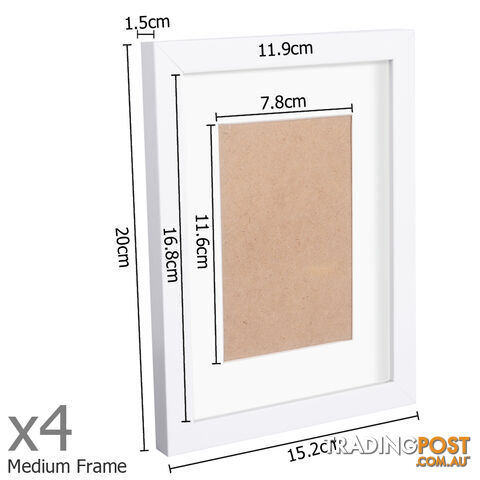 17 pcs Photo Frames Set Wall White