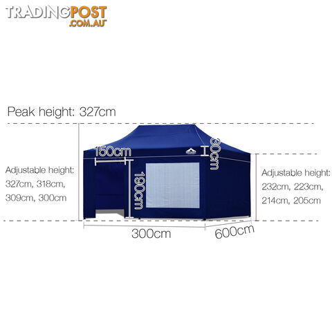 3x6 Pop Up Gazebo Hut with Sandbags Blue - photo 2 of 12