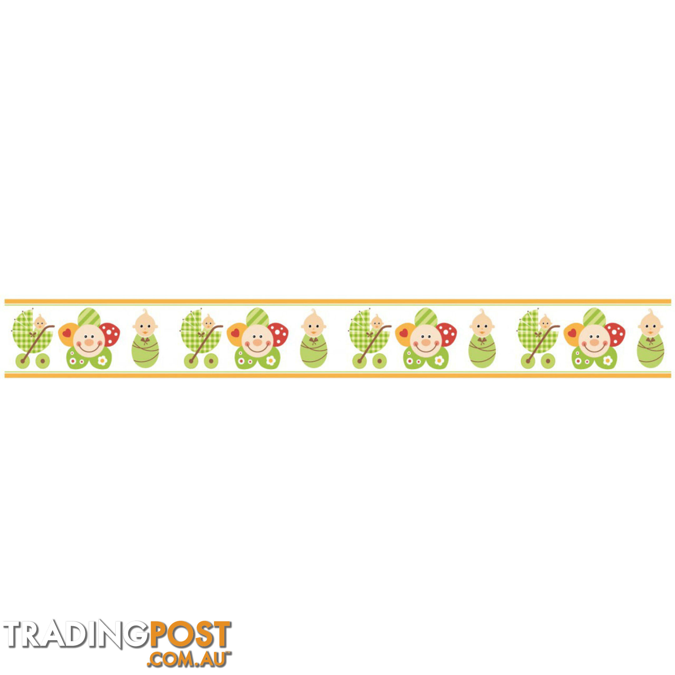 Smiley Flower Face Wall Border Stickers - Totally Movable