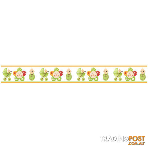 Smiley Flower Face Wall Border Stickers - Totally Movable