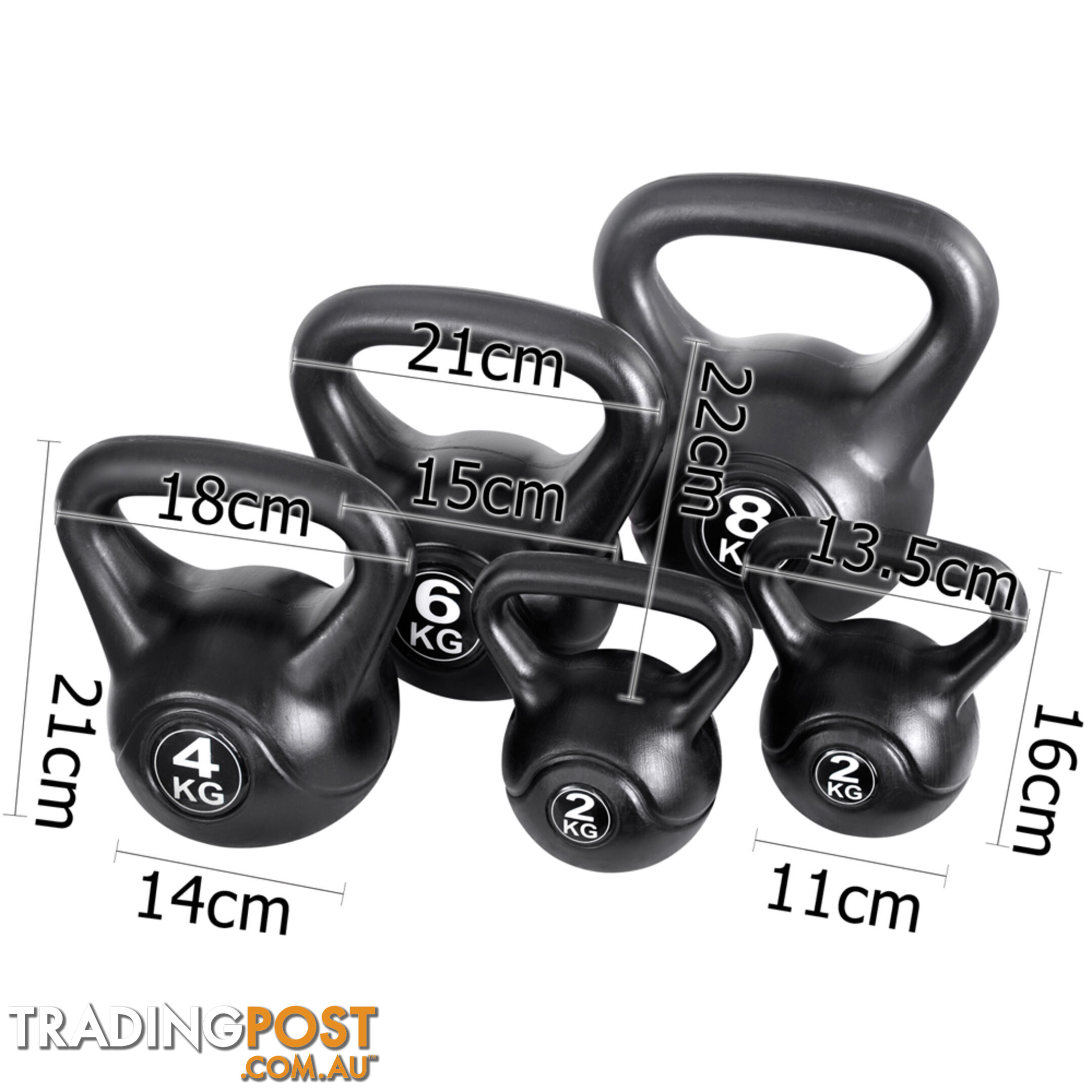 Set of 5 Kettle Bells Fitness Exercise Kit