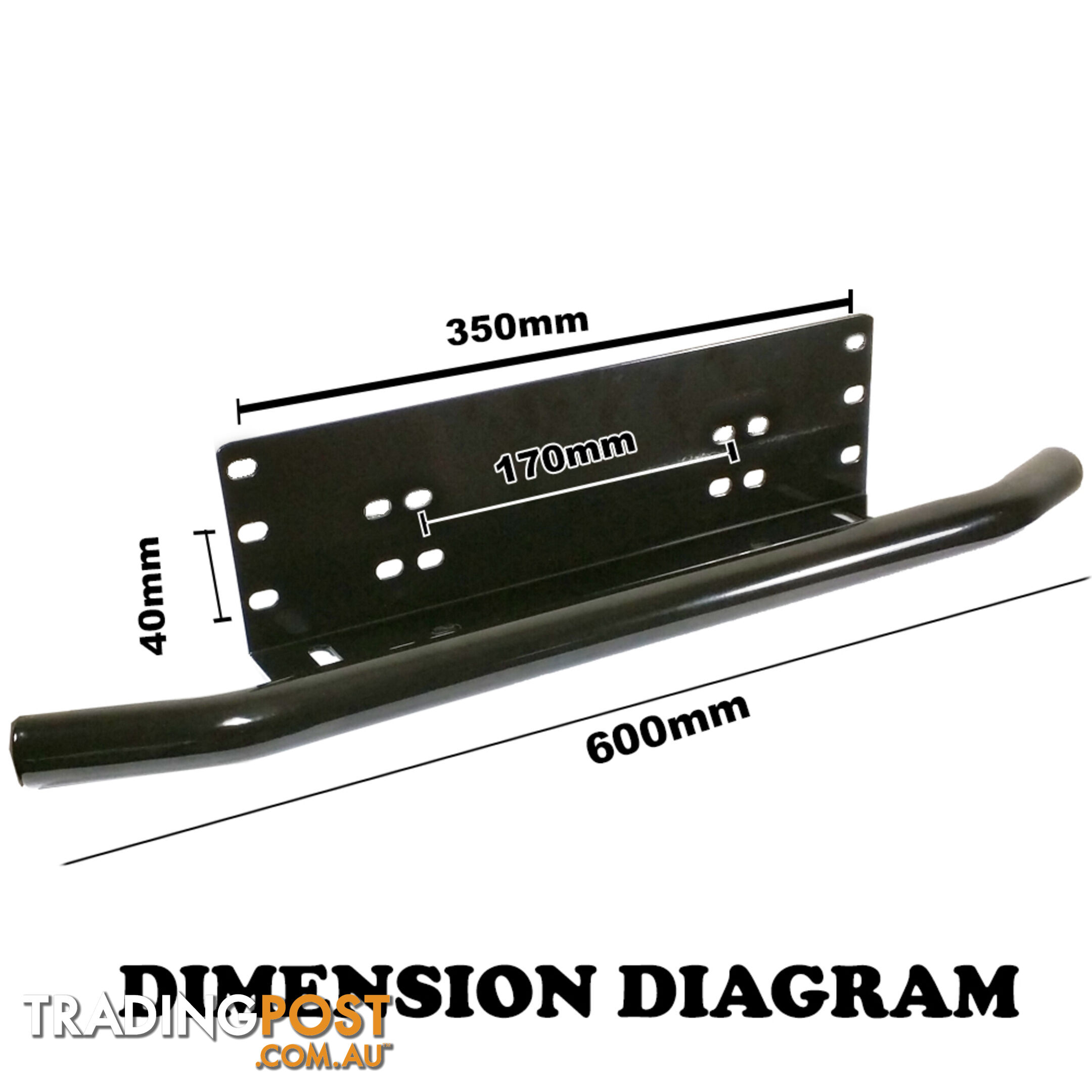 Number Plate Bullbar Frame Mounting Bracket Mount Light Bar Antenne UHF Holder