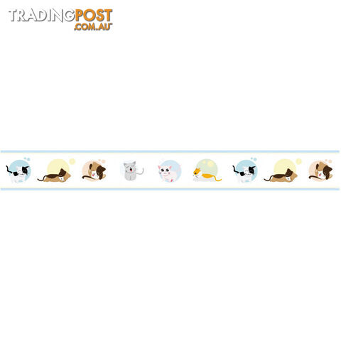 Cute Kittens Wall Border Wall Stickers - Totally Movable