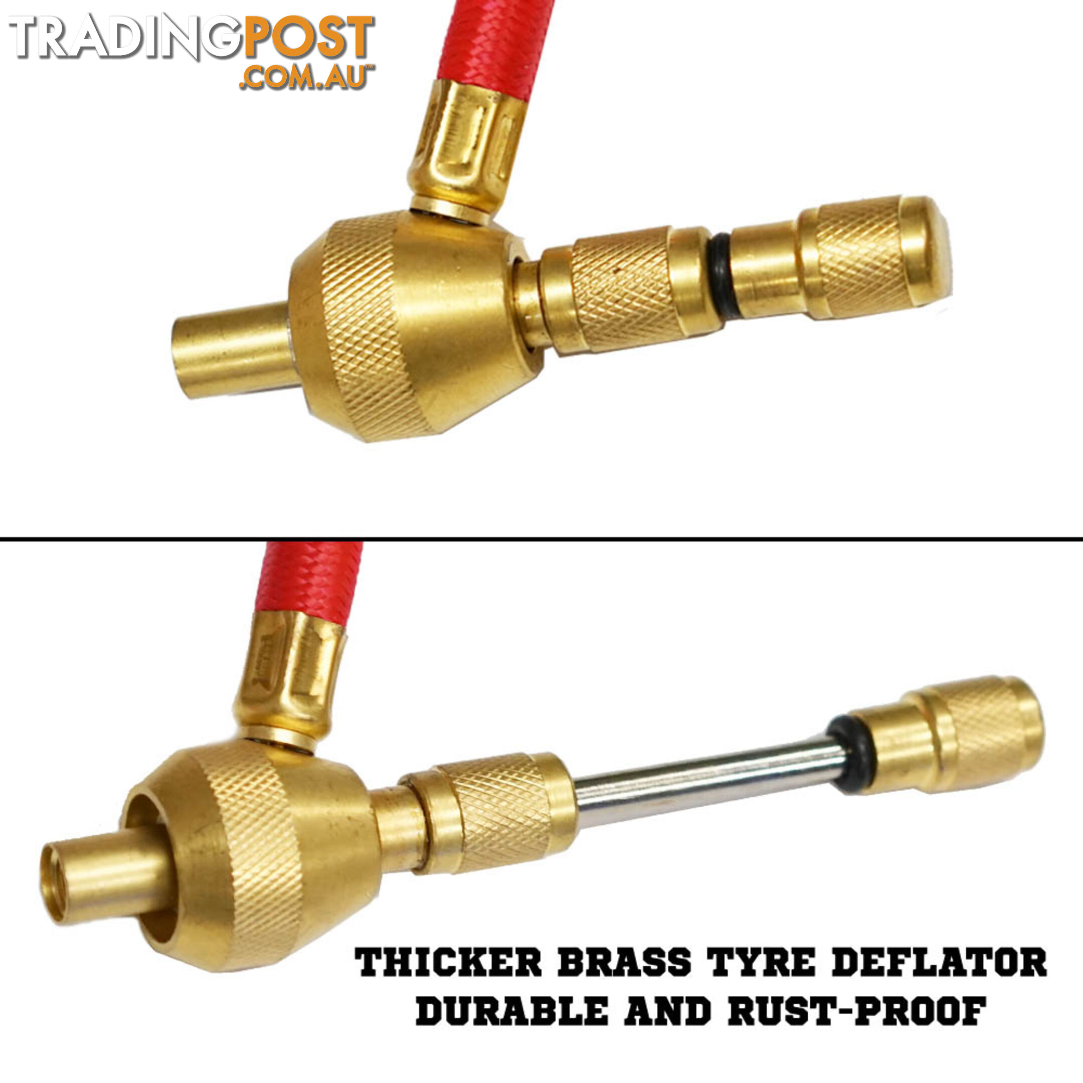 Rapid Tyre/Tire Deflator Air Deflators 4WD With Pressure Gauge Valve Tool