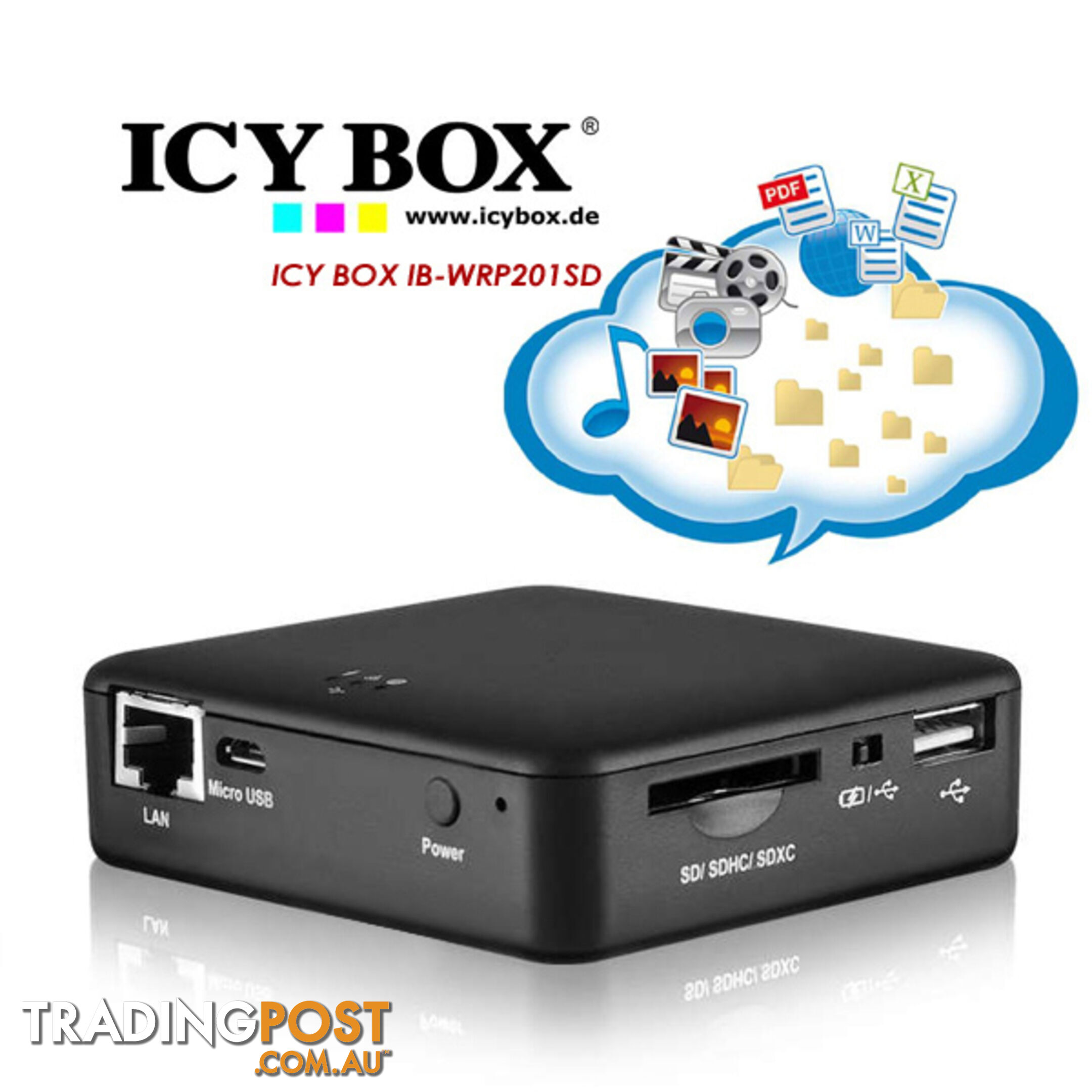 ICY BOX IB-WRP201SD WiFi-Station for SD cards, Access Point and Power Bank