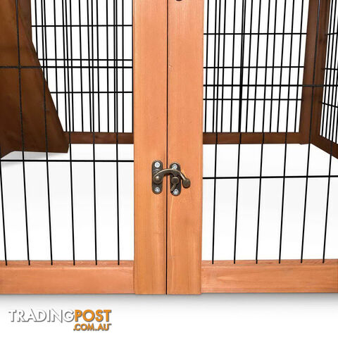 Deluxe Rabbit Cage Hutch w/ Under-Run